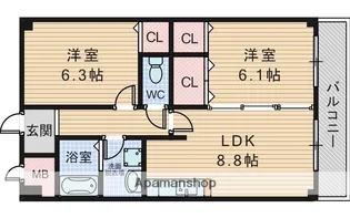 ミレニアム【4階】の間取り