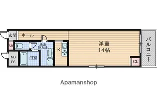 朝日プラザアドバンス淡路【4階】の間取り