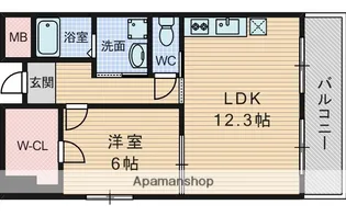 プリオール上新庄【3階】の間取り