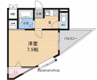 トライアングルコート【3階】の間取り