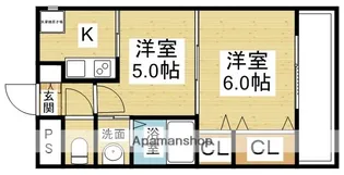 1DKの間取り画像