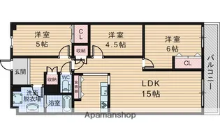 コスモハイツ新大阪【9階】の間取り