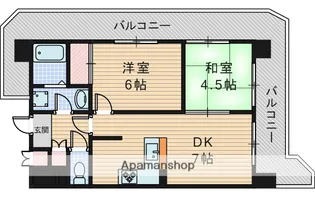 ダイアパレス淡路【4階】の間取り