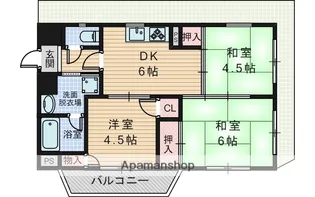 ベルフラワー山下【1階】の間取り
