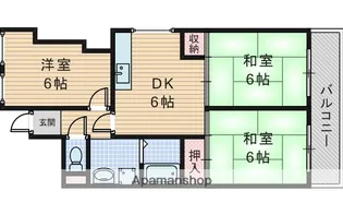 ジュネス堤【1階】の間取り
