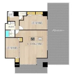 ザ・グランドビューオオサカ【3階】の間取り