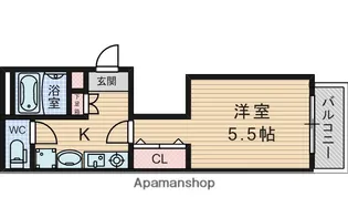 ラフィーネ淡路【5階】の間取り