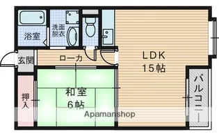 新豊里ハイツ【4階】の間取り
