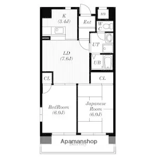 グロリアス北大阪【5階】の間取り