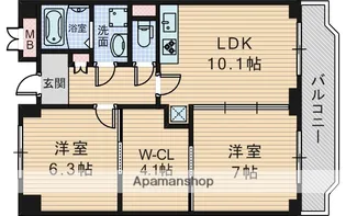 PARKHILLS新大阪OASIS【3階】の間取り