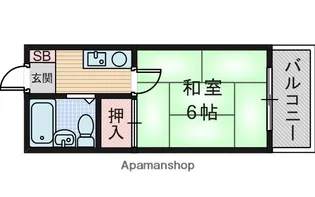 シロハイヌ新大阪【2階】の間取り