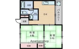 第2早岡ハイツ【2階】の間取り