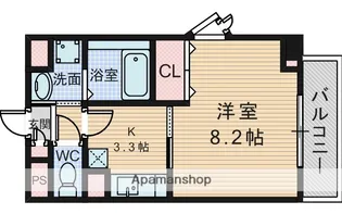 プレジェーネ北江口【3階】の間取り
