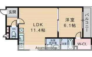 フジパレス豊里Ⅲ番館【3階】の間取り