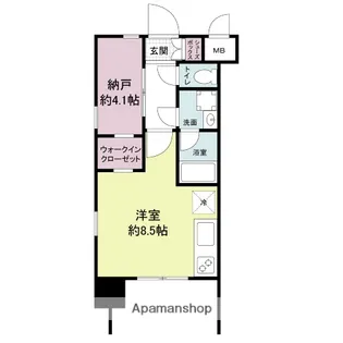 1Rの間取り画像