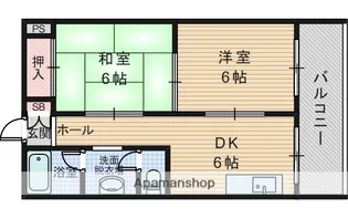 メゾン南江口【4階】の間取り