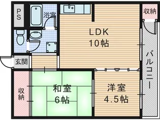 マルビシマンション【4階】の間取り