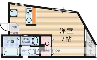ロマネスク淡路【2階】の間取り