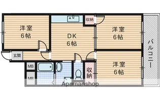 RIZEONE上新庄【3階】の間取り