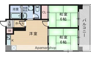 RIZEONE上新庄【3階】の間取り