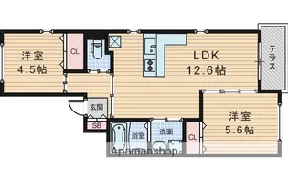 大阪府大阪市東淀川区西淡路1丁目【アパート】の間取り