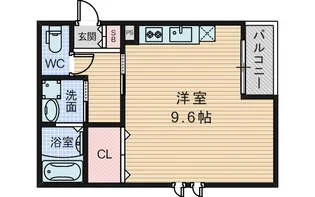 プルメリア西三国4番館【1階】の間取り