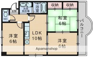 サンウエスト【3階】の間取り