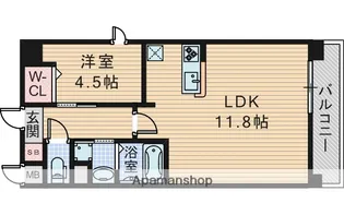 エムズセントラル上新庄【5階】の間取り