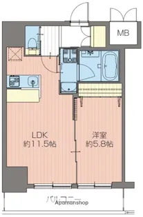ORSUS新大阪【4階】の間取り