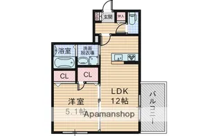 シャーメゾンアサネ【1階】の間取り