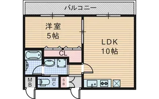 ISハイツ新大阪【2階】の間取り