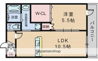 ティースリーカーサモジュカ【3階】の間取り