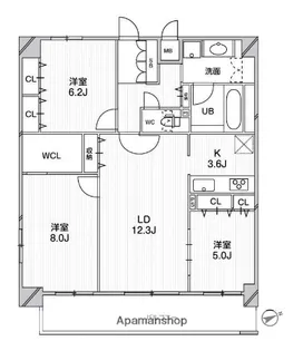 セノアタワー新大阪(旧グランルクレ新大阪)【10階】の間取り