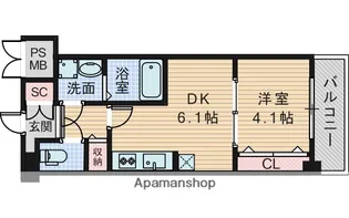 スプランディッド新大阪EAST【3階】の間取り