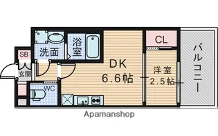 セレニテ三国プリエ【6階】の間取り