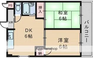 パークハイツ【5階】の間取り