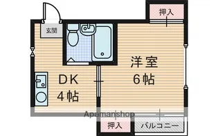アヴァンツァーレ上新庄【4階】の間取り