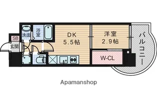 セレニテ新大阪プリエ【4階】の間取り