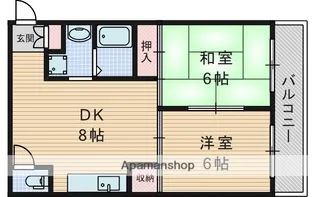 第1あかつきマンション【1階】の間取り