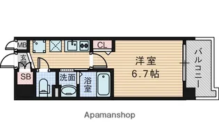 LUXE三国駅前【8階】の間取り