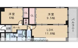 2LDKの間取り画像