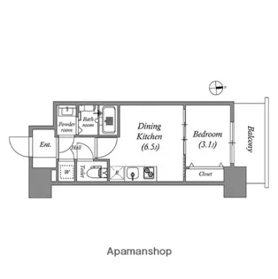 アドバンス江坂ラシュレ【8階】の間取り
