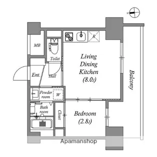 アドバンス江坂ラシュレ【2階】の間取り