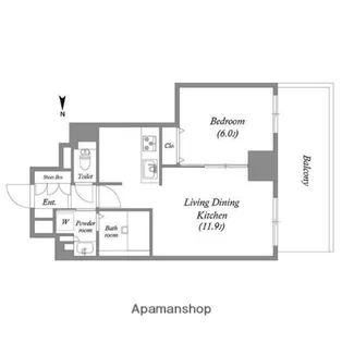 TOPAZ江坂【8階】の間取り