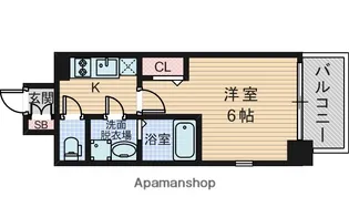 エスリード大阪ザ・ルクス【10階】の間取り