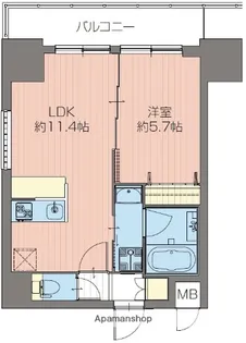 ORSUS新大阪【2階】の間取り
