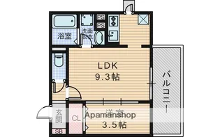 三国本町メディエートプラザ【3階】の間取り