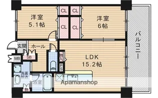 セノアタワー新大阪(旧グランルクレ新大阪)【12階】の間取り