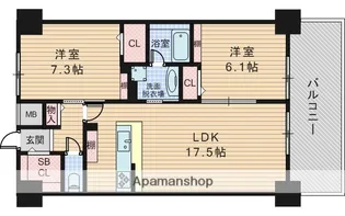 ジョワイユ新大阪【11階】の間取り