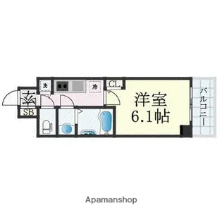 プレサンス東三国駅前グランクラス【4階】の間取り